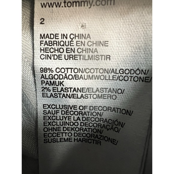 Tommy Hilfiger Skirt Women's denim jean Blue size 2 retro classic Y2K Whiskers - Picture 6 of 6